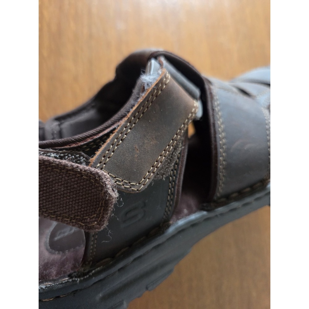 Vtg Skechers Sandals Mens 11 Closed Toe Brown 60848 Cool Summer 90s Y2k Comfort - Picture 5 of 11